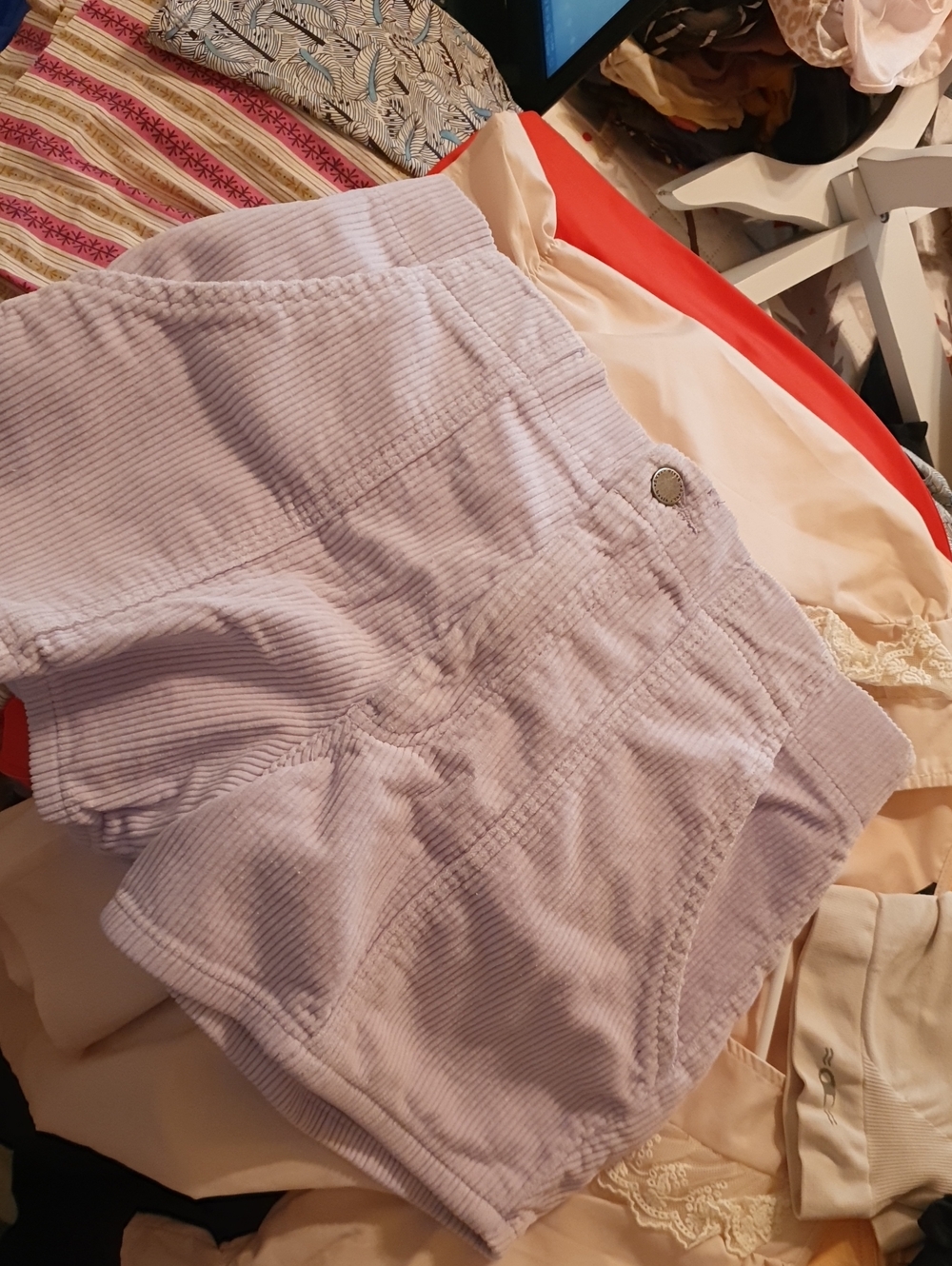 Basin & Range Lavender Purple Corduroy Womens Shorts 30 Beach Coastal Preppy